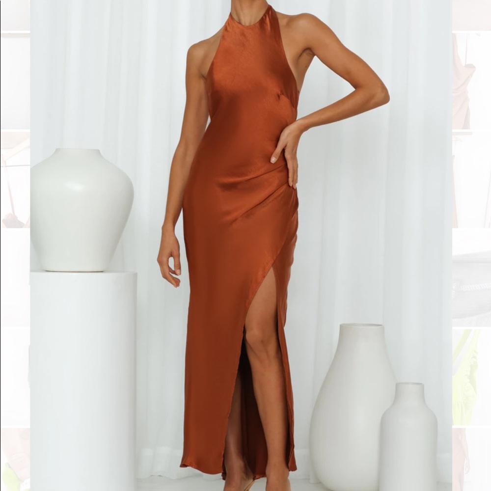 NWT Hello Molly Light Minds Midi Dress Chocolate Size Small